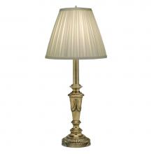 Stiffel BL-N7700-BB - Buffet Lamp, 1-Light, Burnished Brass, Ivory Shadow Fabric Shade, 28"H BL-N7700-BB