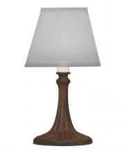 Stiffel CL-6446-RST - Candlestick Lamp, 1-Light, Rust, White Butcher Linen Fabric Shade, 9.5"H CL-6446-RST