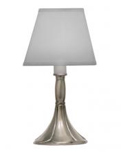 Stiffel CL-C431-AN - Candlestick Lamp, 1-Light, Antique Nickel, White Butcher Linen Fabric Shade, 9.5"H CL-C4