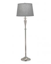 Stiffel FL-1320-A976C-SN - Floor Lamp, 1-Light, Satin Nickel, Geneva Linen Ash Fabric Shade, 64"H FL-1320-A976C-SN