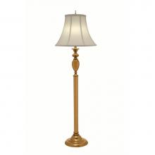 Stiffel FL-1320-AC9826-UBR - Floor Lamp, 1-Light, Umbered Brass, Pearl Supreme Satin Fabric Shade, 60"H FL-1320-AC982