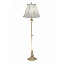 Stiffel FL-1320-N4555-MS - Floor Lamp, 1-Light, Milano Silver, Off-White Silk Shantung Fabric Shade, 67"H FL-1320-N