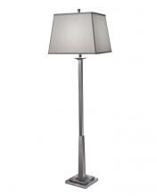 Stiffel FL-6425-6630-BKN - Floor Lamp, 1-Light, Black Nickel, Global White Fabric Shade, 63"H FL-6425-6630-BKN