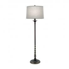 Stiffel FL-6654-6685-OB - Floor Lamp, 1-Light, Oxidized Bronze, Cream Aberdeen Fabric Shade, 61"H FL-6654-6685-OB