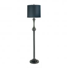 Stiffel FL-A065-C553-GM - Floor Lamp, 1-Light, Gunmetal, Black Shadow Fabric Shade, 62"H FL-A065-C553-GM