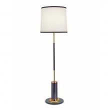 Stiffel FL-A1005-4TUB-BKG - Floor Lamp, 1-Light, Matte Black, Polished Gold, White Aberdeen Black Trim Fabric Shade,