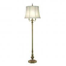 Stiffel FL-A718-A689-AB - Floor Lamp, 4-Light, Antique Brass, Ivory Shadow Fabric Shade, 67"H FL-A718-A689-AB