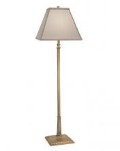 Stiffel FL-A864-A863-ABR - Floor Lamp, 1-Light, Artisan Brass, Ivory Shadow Fabric Shade, 60"H FL-A864-A863-ABR