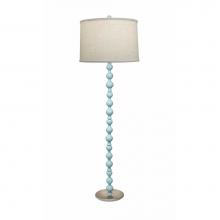 Stiffel FL-K6184-K5176-GLB - Floor Lamp, 1-Light, Gloss Light Blue, Cream Aberdeen Fabric Shade, 62"H FL-K6184-K5176-