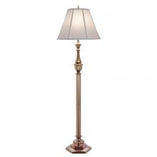 Stiffel FL-K778-K9043-AB - Floor Lamp, 1-Light, Antique Brass, Ivory Shadow Fabric Shade, 63"H FL-K778-K9043-AB