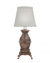 Stiffel ML-AC9595-AOB - Table Lamp, 1-Light, Antique Old Bronze, Cream Aberdeen Fabric Shade, 14"H ML-AC9595-AOB