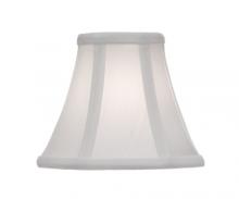 Stiffel ST117 - Replacement Lampshade, Softback Mini Bell with Candlecup, Off-White Silk Shantung, 3" Top