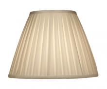 Stiffel ST134 - Replacement Lampshade, Box Pleated Softback Empire, Ivory Shadow, Brass Top Ring, 8" Top