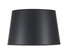 Stiffel ST6 - Replacement Lampshade, Hardback English Barrel, Black Opaque Silver Foil, Nickel Top Ring