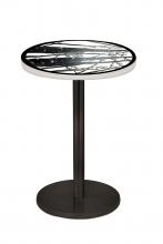 Stiffel TBL-A1005-MBK-BIRCH - Nature Accent Table, Birch, Matte Black, 18"W TBL-A1005-MBK-BIRCH