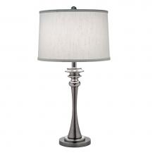 Stiffel TL-6432-A630-AN - Table Lamp, 1-Light, Antique Nickel, Polished Nickel, Global White Fabric Shade, 29"H TL