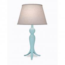 Stiffel TL-6590-GLB - Table Lamp, 1-Light, Gloss Light Blue, Cream Aberdeen Fabric Shade, 27"H TL-6590-GLB