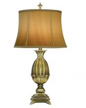 Stiffel TL-6662-FLO - Table Lamp, 1-Light, Florentine, Tan Silk Shantung Fabric Shade, 32"H TL-6662-FLO