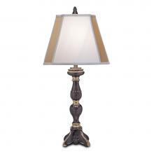 Stiffel TL-6721-RB - Table Lamp, 1-Light, Roman Bronze, Off-White & Tan Silk Shantung Fabric Shade, 34"H TL-6