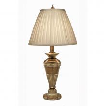 Stiffel TL-6756-ATS - Table Lamp, 1-Light, Amber Tortoise Shell, Box Pleated Ivory Shadow Fabric Shade, 32"H T