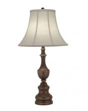 Stiffel TL-A697-A695-OB - Table Lamp, 1-Light, Oxidized Bronze, Cream Aberdeen Fabric Shade, 31"H TL-A697-A695-OB