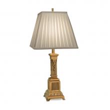 Stiffel TL-A805-FG - Table Lamp, 1-Light, French Gold, Box Pleated Oyster Silksheen Fabric Shade, 30"H TL-A80