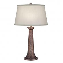 Stiffel TL-A846-AC - Table Lamp, 1-Light, Antique Copper, Global White Fabric Shade, 26"H TL-A846-AC