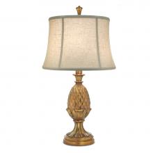 Stiffel TL-A855-PHB - Table Lamp, 1-Light, Polished Honey Brass, Cream Aberdeen Fabric Shade, 30"H TL-A855-PHB