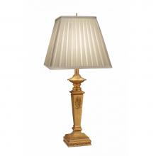 Stiffel TL-A858-FG - Table Lamp, 1-Light, French Gold, Box Pleated Oyster Silksheen Fabric Shade, 32"H TL-A85