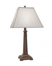 Stiffel TL-AC2028-AC2026-OB - Table Lamp, 1-Light, Oxidized Bronze, Off-White Silk Shantung Fabric Shade, 29"H TL-AC20