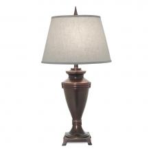 Stiffel TL-K398-N7915-OB - Table Lamp, 1-Light, Oxidized Bronze, Cream Aberdeen Fabric Shade, 32"H TL-K398-N7915-OB