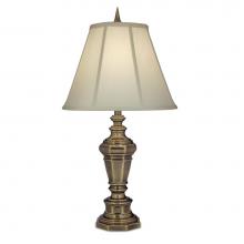 Stiffel TL-N7580-AB - Table Lamp, 1-Light, Antique Brass, Ivory Shadow Fabric Shade, 32"H TL-N7580-AB