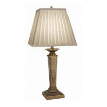 Stiffel TL-N7638-ATS - Table Lamp, 1-Light, Amber Tortoise Shell, Box Pleated Oyster Silksheen Fabric Shade, 33"