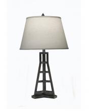 Stiffel TL-N8217-CHAR - Table Lamp, 1-Light, Charcoal, Cream Aberdeen Fabric Shade, 28"H TL-N8217-CHAR