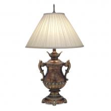 Stiffel TL-N8414-N8415-ATS - Table Lamp, 1-Light, Amber Tortoise Shell, Box Pleated Honey Beige Windchime Fabric Shade