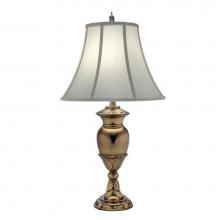 Stiffel TL-N8451-BB - Table Lamp, 1-Light, Burnished Brass, Pearl Fabric Shade, 31"H TL-N8451-BB