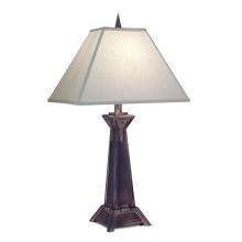 Stiffel TL-N8640-AC - Table Lamp, 1-Light, Antique Copper, Global White Fabric Shade, 31"H TL-N8640-AC