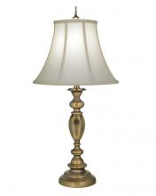 Stiffel Tl-A589-AC9826-AB - Table Lamp, 1-Light, Antique Brass, Ivory Shadow Fabric Shade, 33"H Tl-A589-AC9826-AB