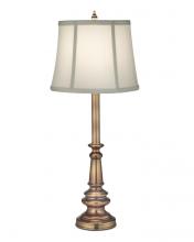 Stiffel BL-AC9639-AB - Buffet Lamp, 1-Light, Antique Brass, Ivory Shadow Fabric Shade, 25"H BL-AC9639-AB