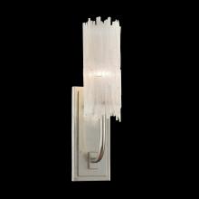 John-Richard AJC-8871 - once, 1-Light, Silver Leaf, White Selenite Crystal Shade, 4.75&34;W AJC-8871