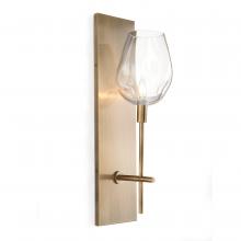 John-Richard AJC-8965 - Globe Wall Sconce, 1-Light, Brass, Clear Glass Globe Shade, 6&34;W AJC-8965