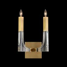 John-Richard AJC-9038 - Acrylic Wall Sconce, 2-Light, Antique Brass, Clear Acrylic, 10&34;W AJC-9038