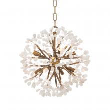 John-Richard AJC-9095 - Ceres Quartz Crystal Chandelier, Right, 8-Light, Gold Leaf, 16&34;W AJC-9095