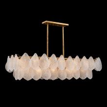 John-Richard AJC-9115 - tal Linear Chandelier, 24-Light, Antique Gold, White Glass, 60&34;W AJC-9115