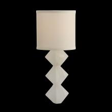 John-Richard AJC-9124 - Stone Wall Sconce, 1-Light, Alabaster, White Shade, 8.5&34;W AJC-9124