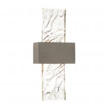 John-Richard AJC-9129 - Wall Sconce, 1-Light, Brushed Nickel, Clear Textured Panel, 8&34;W AJC-9129