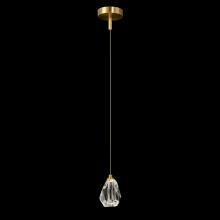 John-Richard AJC-9136 - stal Mini Pendant, 1-Light, Integrated LED, Antique Brass, 5.5&34;W AJC-9136