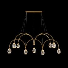 John-Richard AJC-9139 - Linear Chandelier, 9-Light, Integrated LED, Antique Brass, 60&34;W AJC-9139