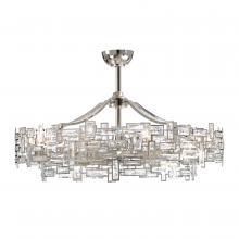 John-Richard AJC-9160 - Contemporary Crystal Fandelier, 10-Light, Silver, 42.5&34;W AJC-9160