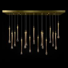 John-Richard AJC-9194 - Drop Linear Chandelier, 8-Light, Integrated LED, Gold Leaf, 60&34;W AJC-9194